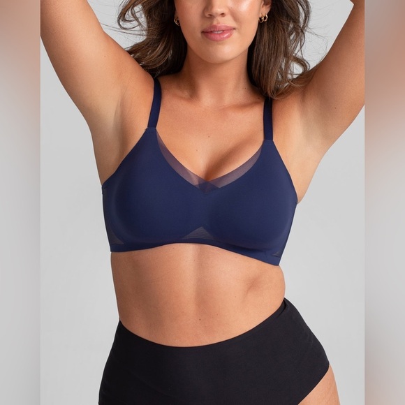 NWOT Honeylove CrossOver Bra Navy Blue Size 1X